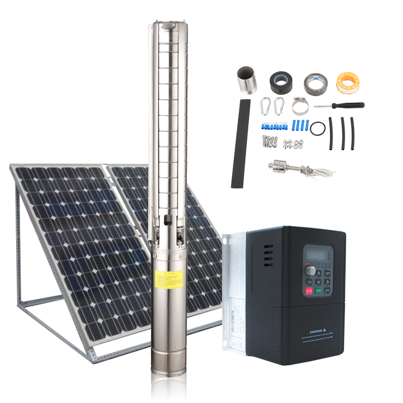 Agriculture Farming Systems - Bomba Submersível Solar 4HSA4-240-5.5 7.5HP AC/DC