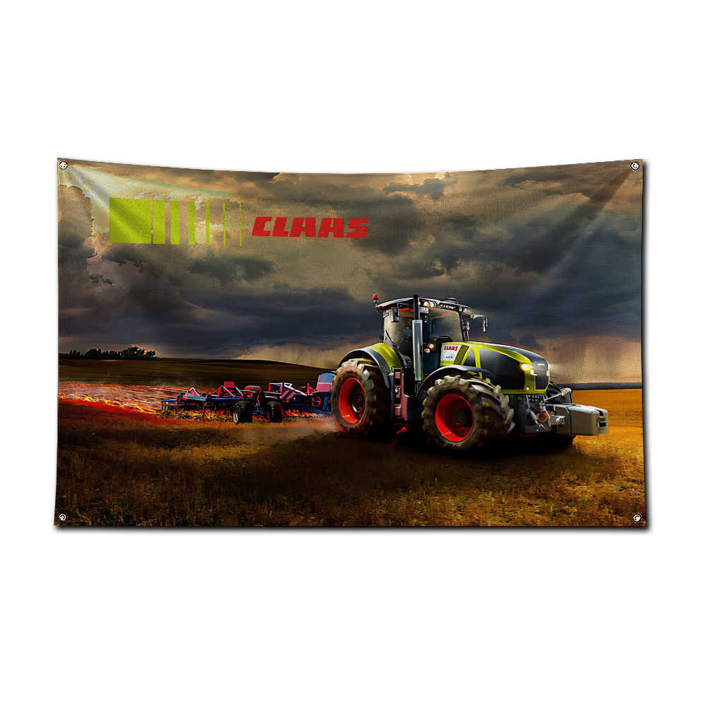 Bandeira de Trator e Colheitad - Agriculture Farming Logos avaliação e preço